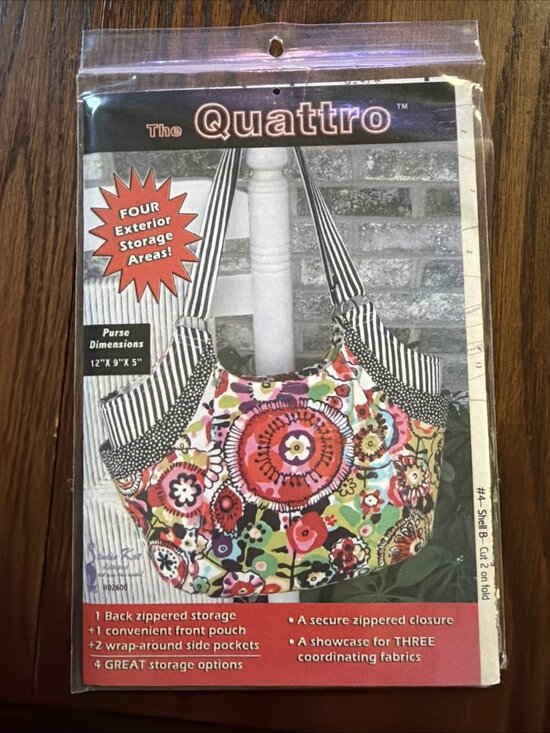 Studio Kat Designs Other - Studio Kat Studios Pattern 02600 Quattro Quilted Purse Bag Tote 12" x 9" x 5"
